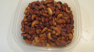 Roasted cashews and almonds